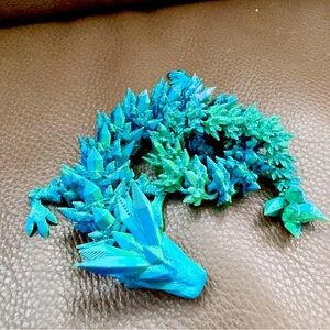 A emerald dragon. 3d.